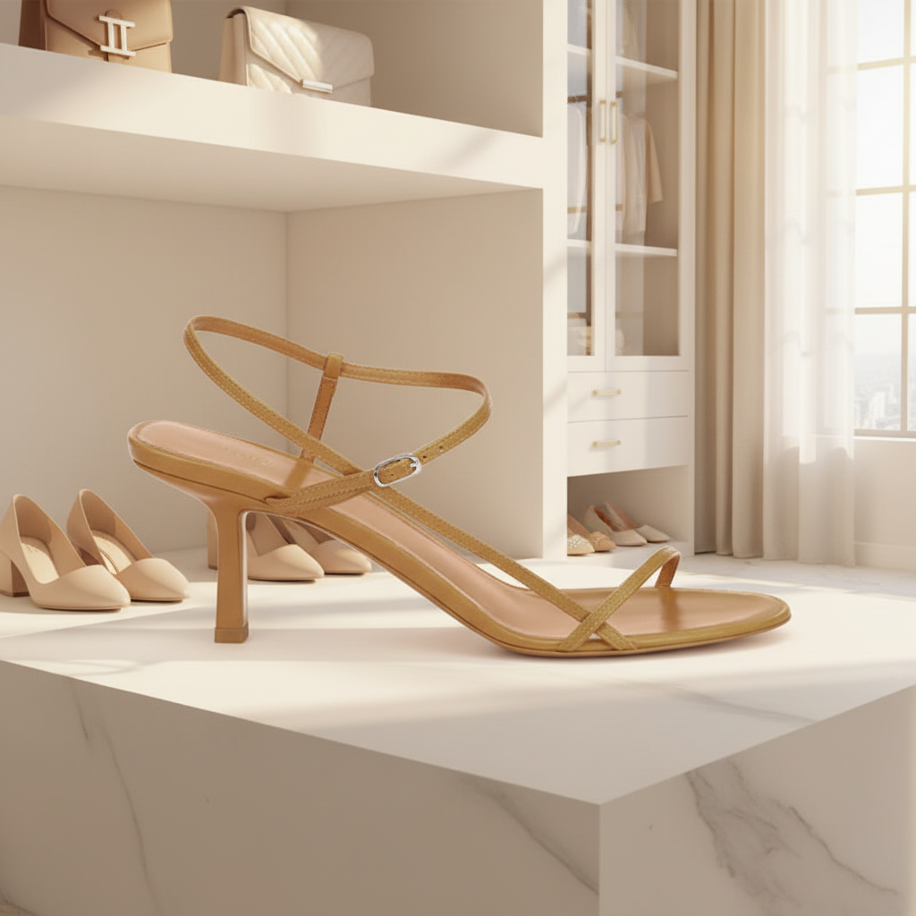 Ankle Strap Kitten Heel Sandals