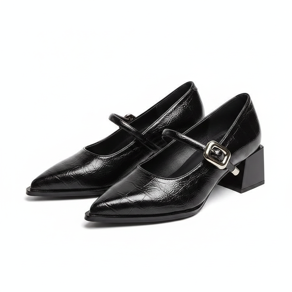 Leather Mary Jane Pumps