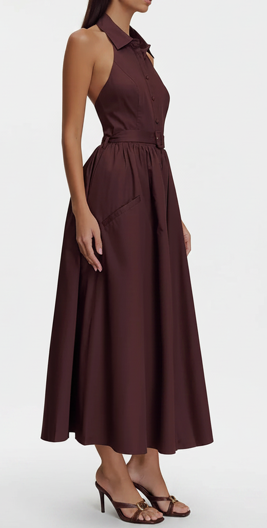 The Coastal Collared Midi Dress