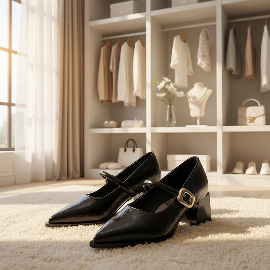 Leather Mary Jane Pumps
