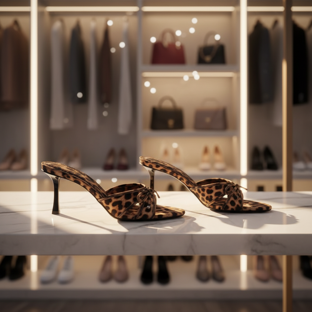 Leopard Slingback Stiletto Heels