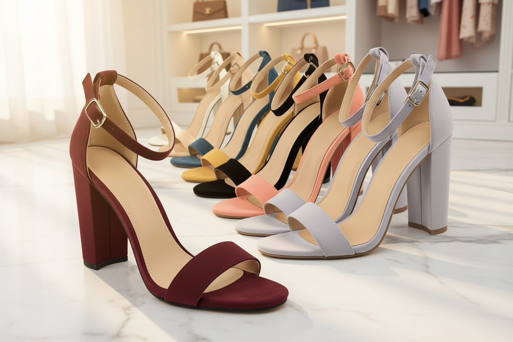 Classic Block Sandal Heels