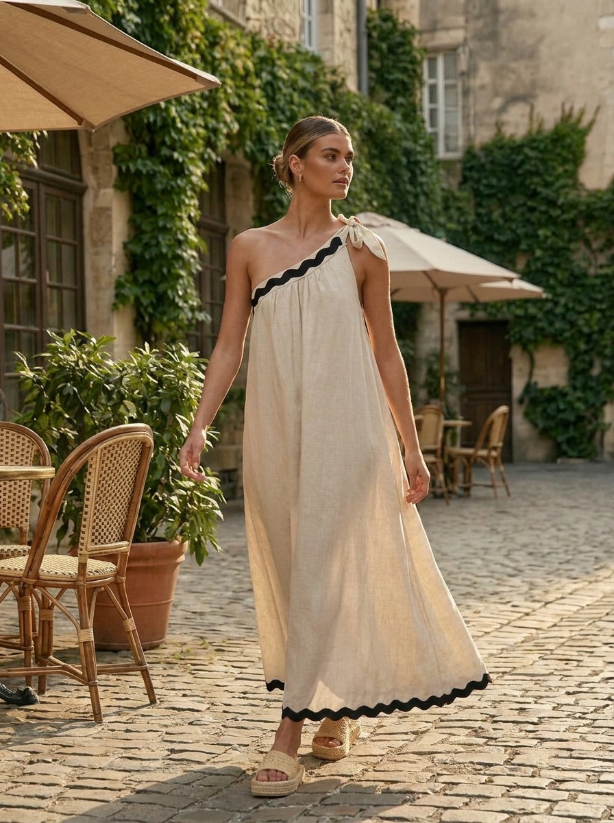 Shoulder Tie Bow Maxi Dress